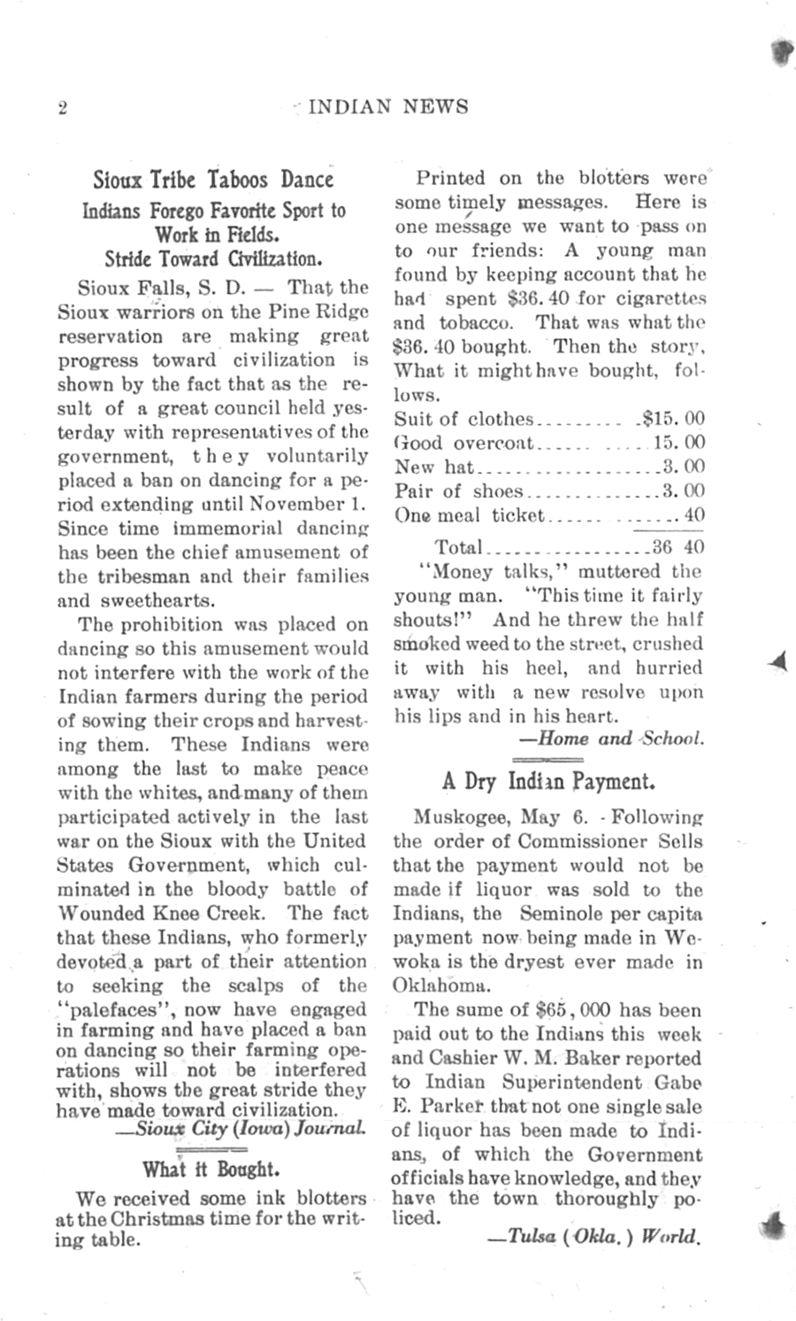 The Indian News, June 1915 | Genoa Indian School Digital Reconciliation  Project